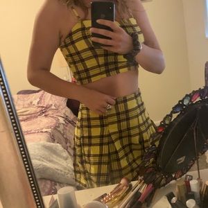 Yellow plaid set